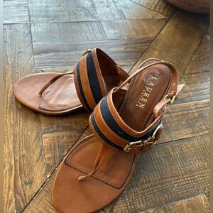 Ralph Lauren Brown and Navy Strappy Sandals women’s since 7.5